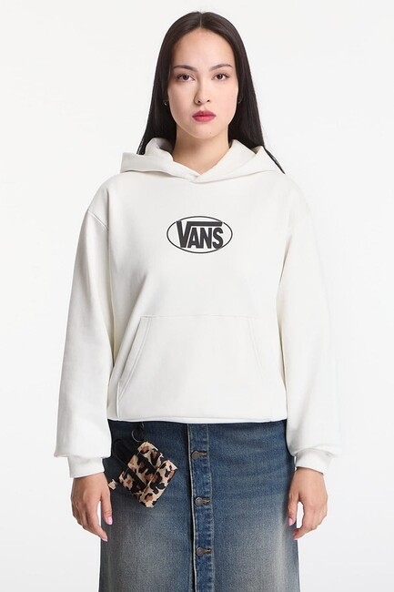 Kadın Oval Logo Relaxed Sweat VN0010EHFS81 Ekru (1)
