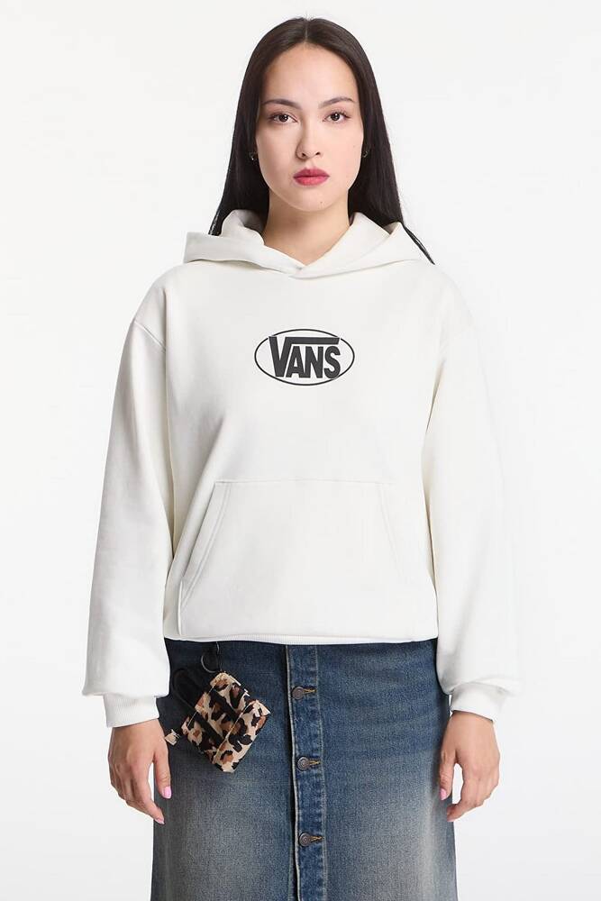 Kadın Oval Logo Relaxed Sweat VN0010EHFS81 Ekru 