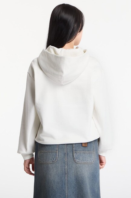 Kadın Oval Logo Relaxed Sweat VN0010EHFS81 Ekru (2)