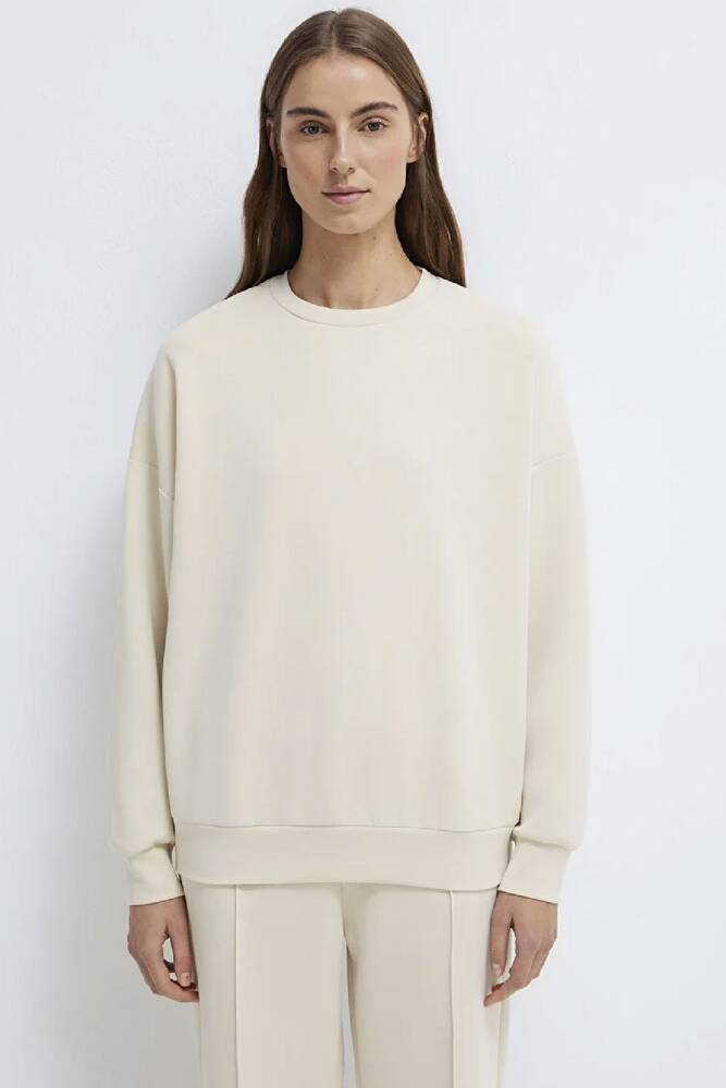Kadın Oversize Sweat 168837-70065 Ekru 