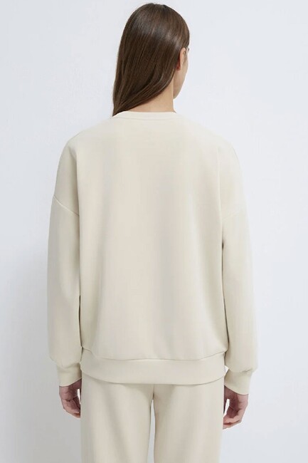 Kadın Oversize Sweat 168837-70065 Ekru - Thumbnail