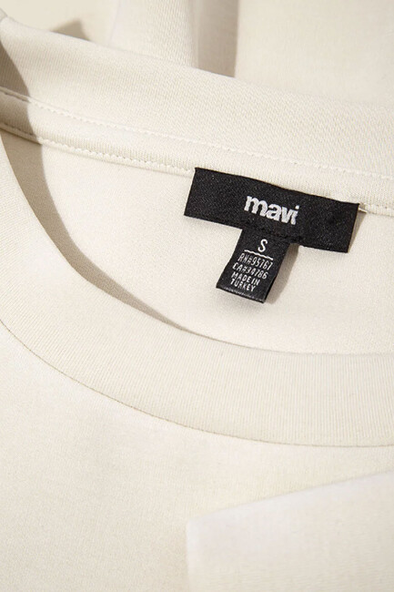 Kadın Oversize Sweat 168837-70065 Ekru - Thumbnail