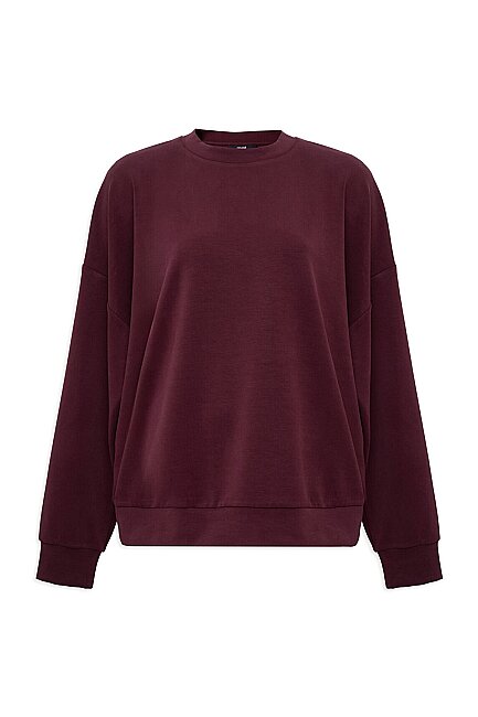 Kadın Oversıze Sweat 168837-70422 Bordo - 5
