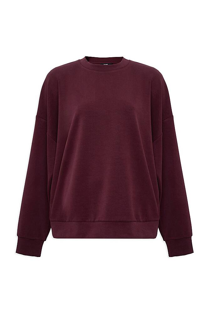 Kadın Oversıze Sweat 168837-70422 Bordo - 5