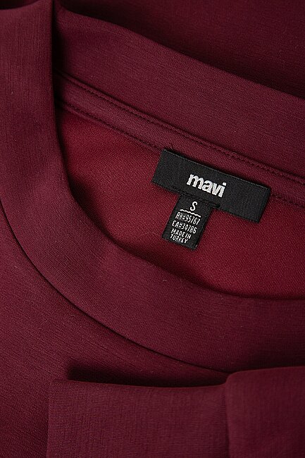 Kadın Oversıze Sweat 168837-70422 Bordo - 8