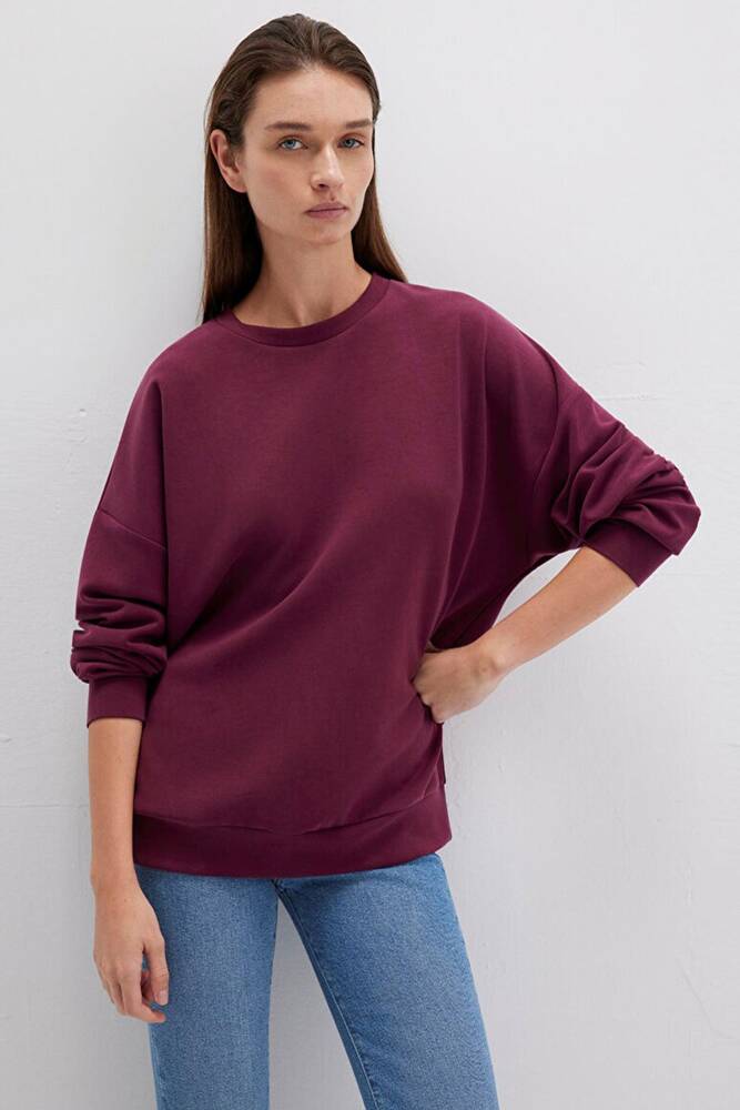 Kadın Oversize Sweat 168837-70426 Bordo 