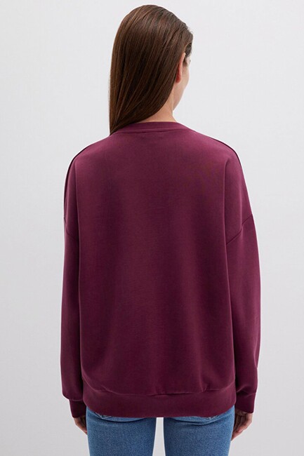 Kadın Oversize Sweat 168837-70426 Bordo - Thumbnail