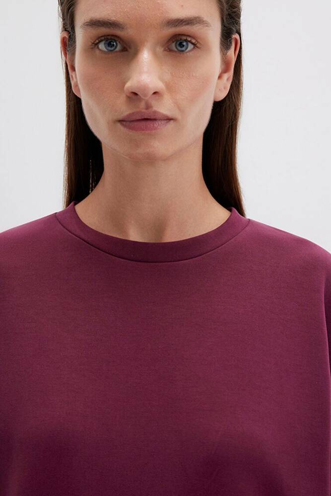 Kadın Oversize Sweat 168837-70426 Bordo 