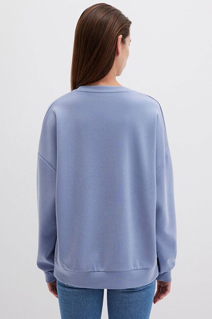 Kadın Oversize Sweat 168837-70791 Mavi - Thumbnail