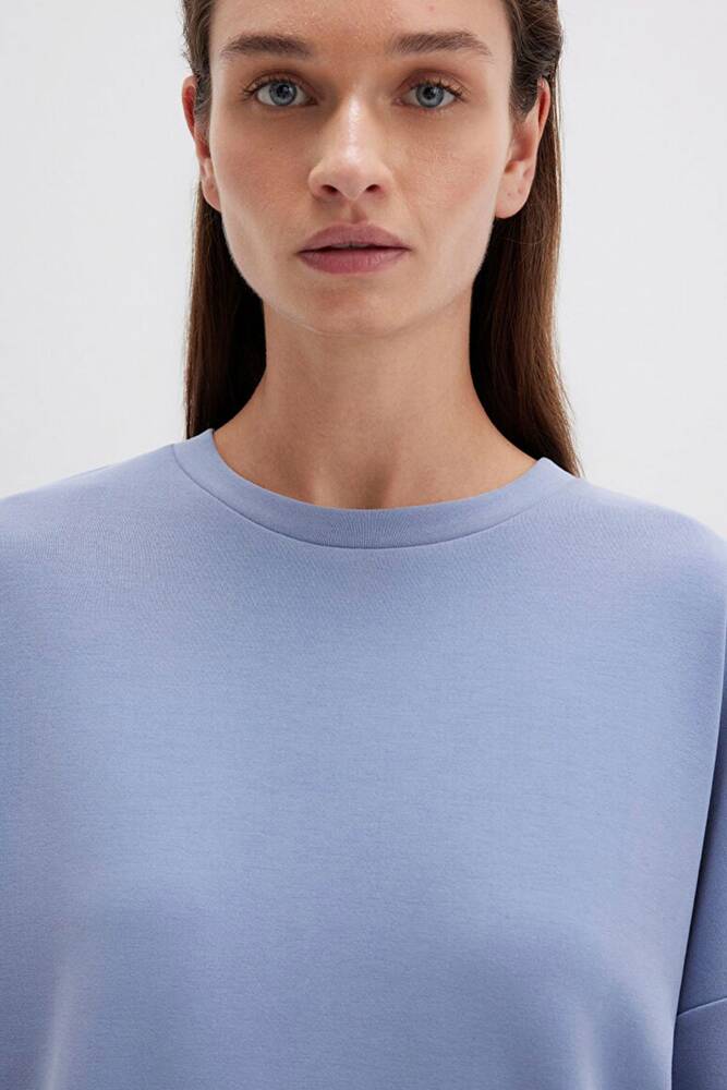 Kadın Oversize Sweat 168837-70791 Mavi 