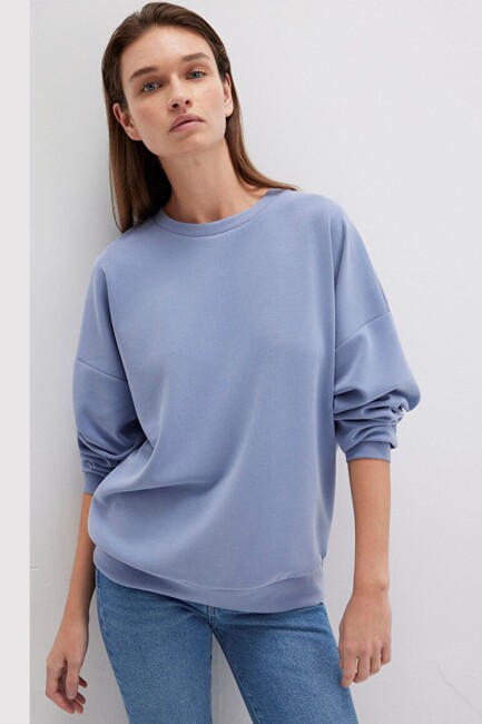 Kadın Oversize Sweat 168837-70791 Mavi
