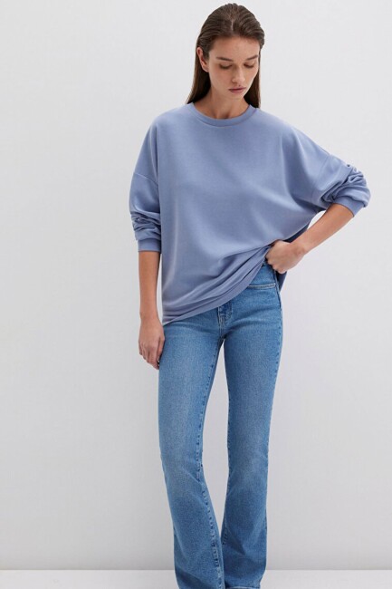 Kadın Oversize Sweat 168837-70791 Mavi (1)