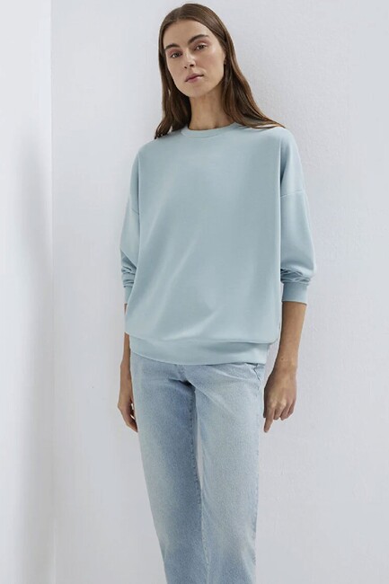 Kadın Oversize Sweat 168837-70809 Mavi (2)