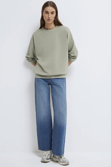 Kadın Oversize Sweat 168837-71481 Yeşil (2)