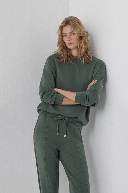 Kadın Oversize Sweat 168837-80684 Yeşil (1)