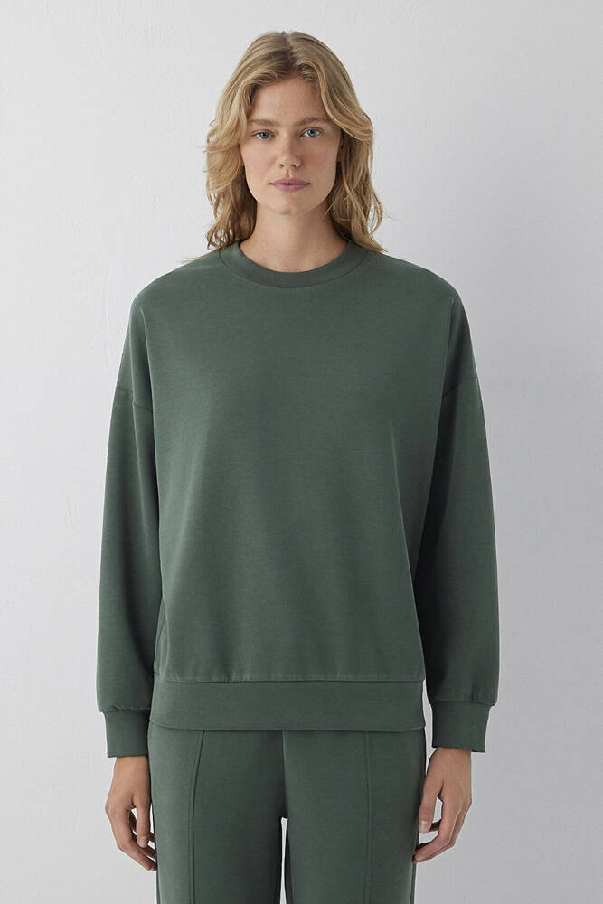Kadın Oversize Sweat 168837-80684 Yeşil  - 3