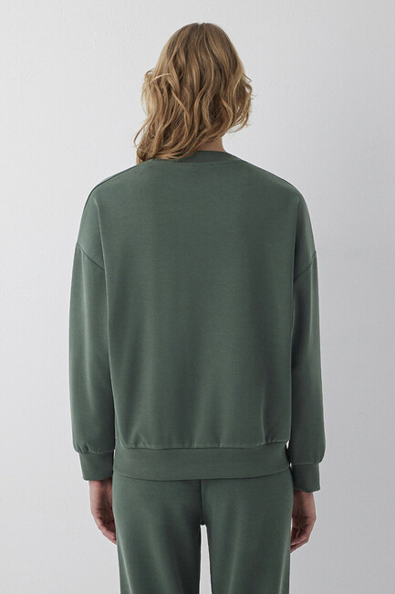 Kadın Oversize Sweat 168837-80684 Yeşil  - 5