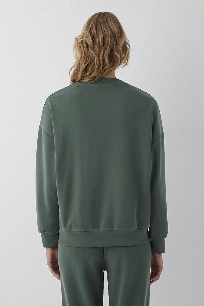 Kadın Oversize Sweat 168837-80684 Yeşil  - 5