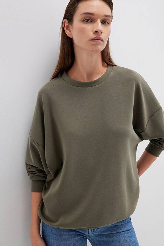Kadın Oversize Sweat 168837-87538 Haki 