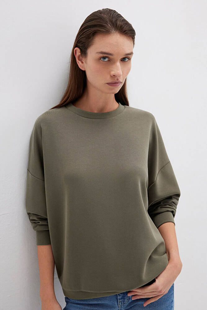 Kadın Oversize Sweat 168837-87538 Haki 
