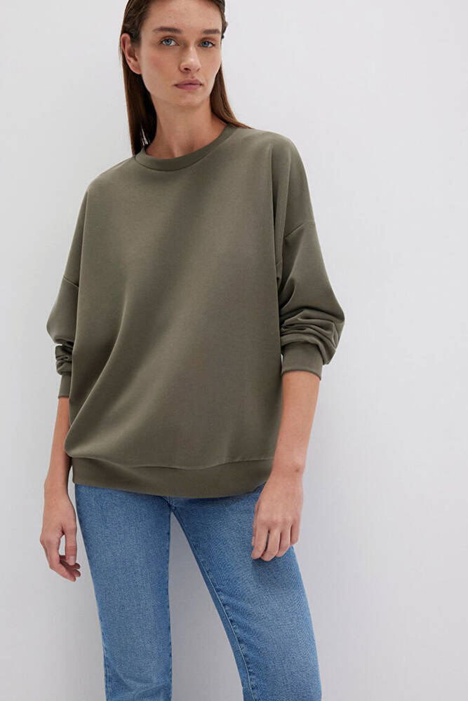 Kadın Oversize Sweat 168837-87538 Haki 