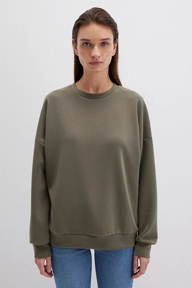 Kadın Oversize Sweat 168837-87538 Haki 