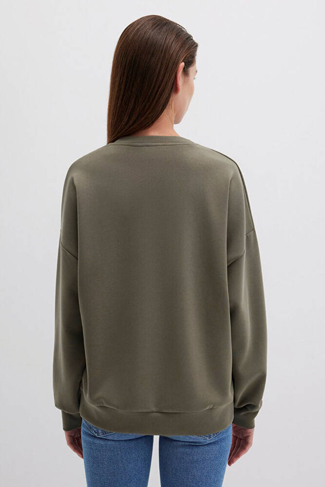 Kadın Oversize Sweat 168837-87538 Haki 