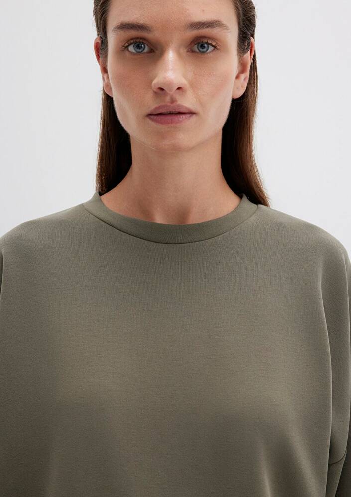 Kadın Oversize Sweat 168837-87538 Haki 