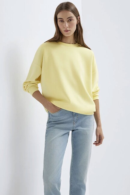 Kadın Oversize Sweat 168837-91390 Sarı (1)