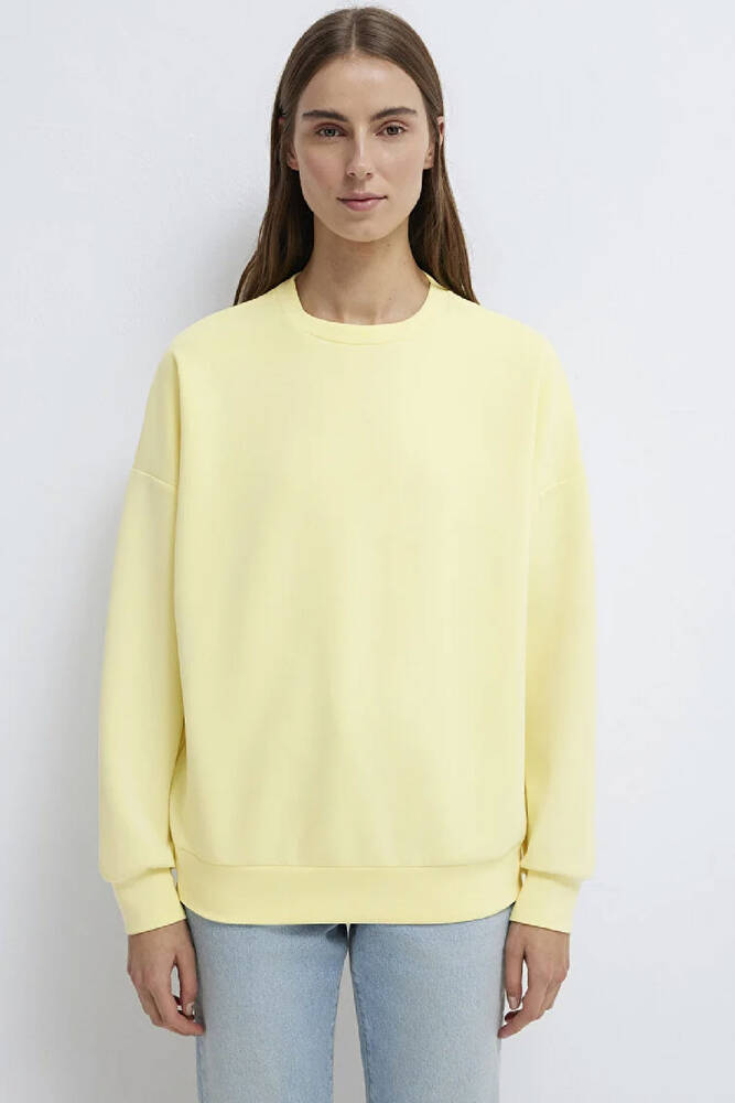 Kadın Oversize Sweat 168837-91390 Sarı 