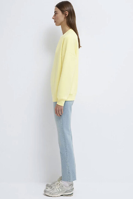 Kadın Oversize Sweat 168837-91390 Sarı - Thumbnail