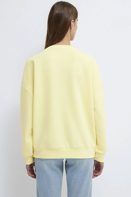 Kadın Oversize Sweat 168837-91390 Sarı - Thumbnail