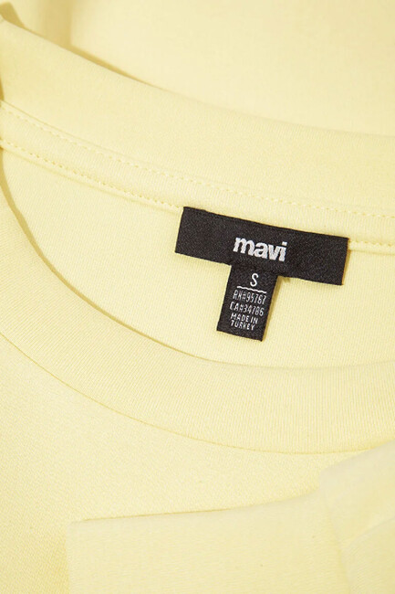 Kadın Oversize Sweat 168837-91390 Sarı - Thumbnail