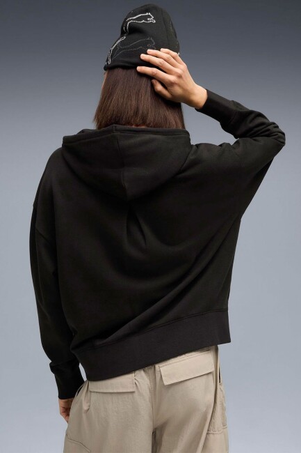 Kadın Oversized Sweat 690736-01 Siyah (1)