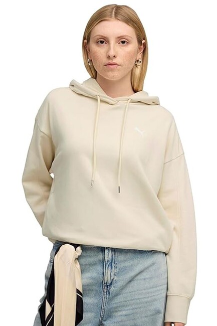 Kadın Oversized Sweat 690736-87 Ekru (1)