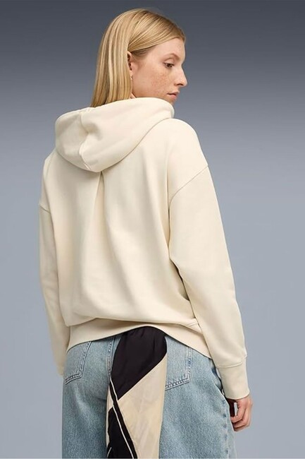 Kadın Oversized Sweat 690736-87 Ekru - Thumbnail