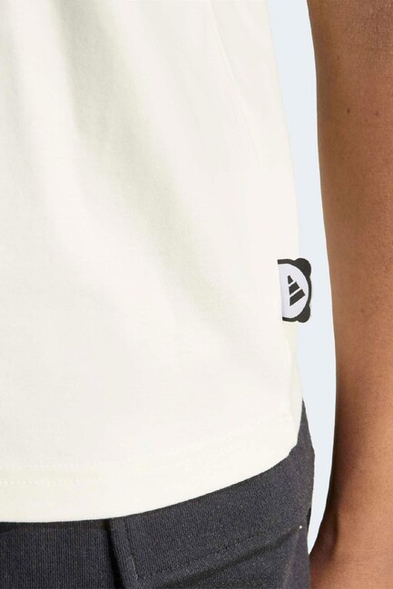 Kadın Panda Baskılı Tişört KB7214 Beyaz - Thumbnail