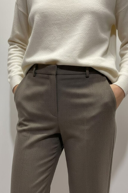 Kadın Pantolon 19071264 Bej - Thumbnail