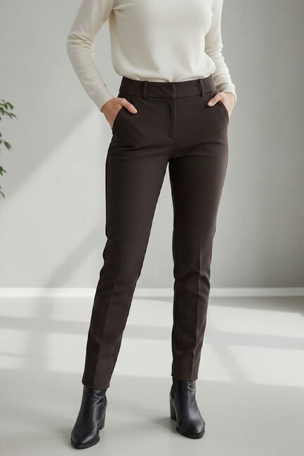 Kadın Pantolon 19071284 Kahve (2)