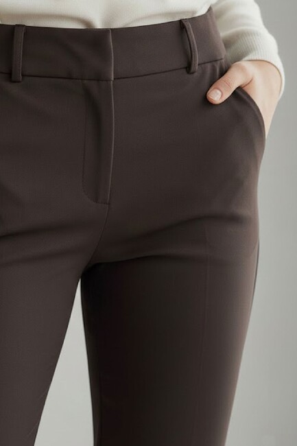 Kadın Pantolon 19071284 Kahve (3)