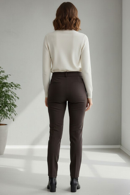 Kadın Pantolon 19071284 Kahve - Thumbnail