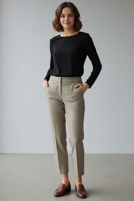 Kadın Pantolon 19071320 Bej (1)