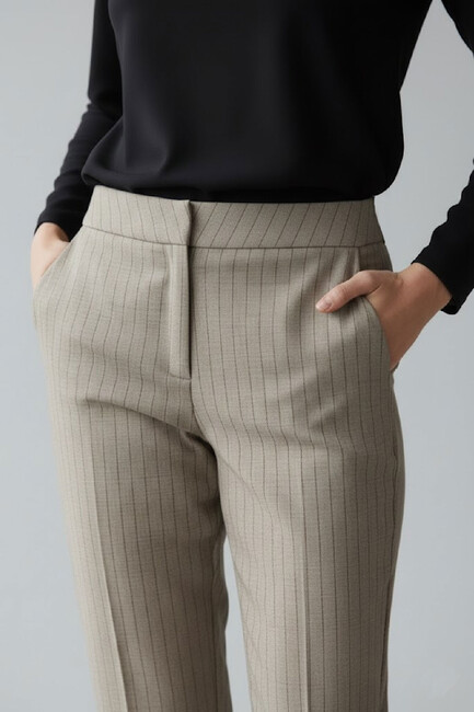 Kadın Pantolon 19071320 Bej - Thumbnail