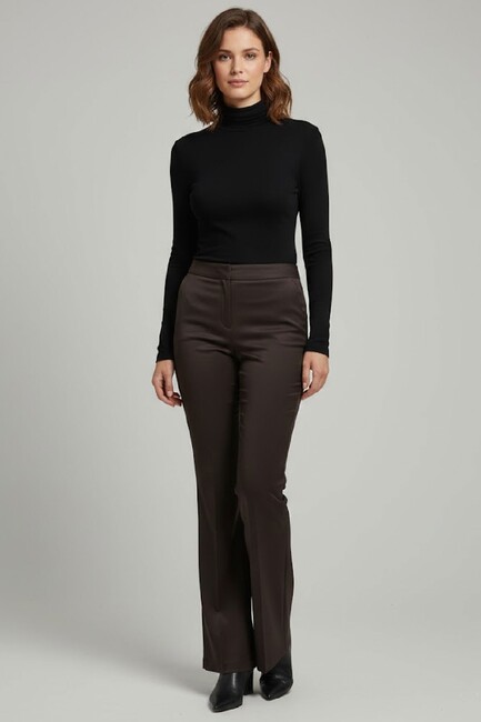 Kadın Pantolon 1907673 Kahve (1)