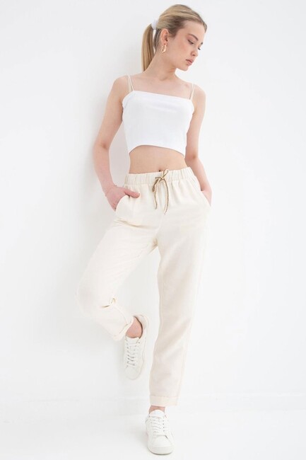 Kadın Pantolon 25Y0250K1 Ekru (1)