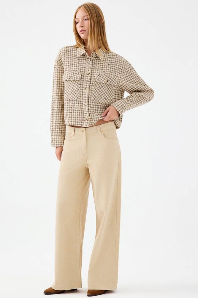 Kadın Pantolon LF2041545 Ekru 