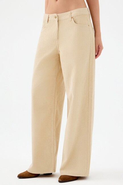 Kadın Pantolon LF2041545 Ekru - Thumbnail