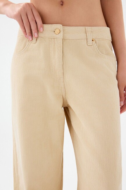 Kadın Pantolon LF2041545 Ekru - Thumbnail