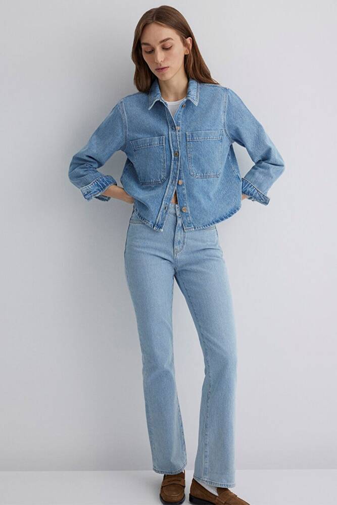 Kadın Paola Premium Denim Gömlek 1210779-89212 Mavi 