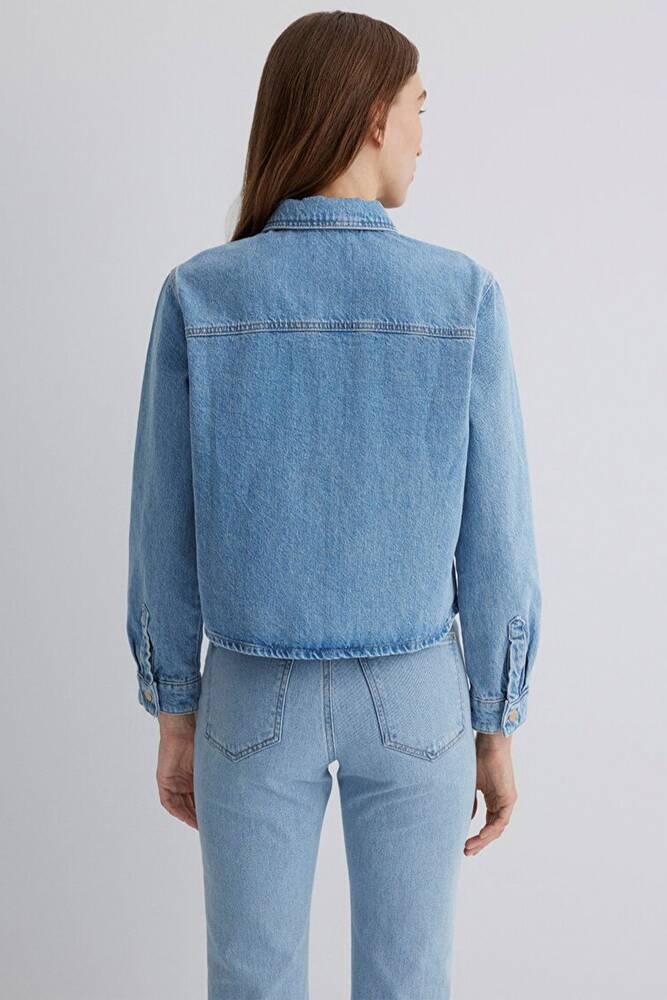 Kadın Paola Premium Denim Gömlek 1210779-89212 Mavi 